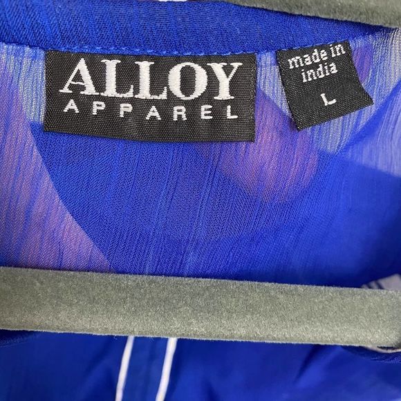 Alloy Apparel, Long sleeve sheer blouse. - Picture 2 of 5